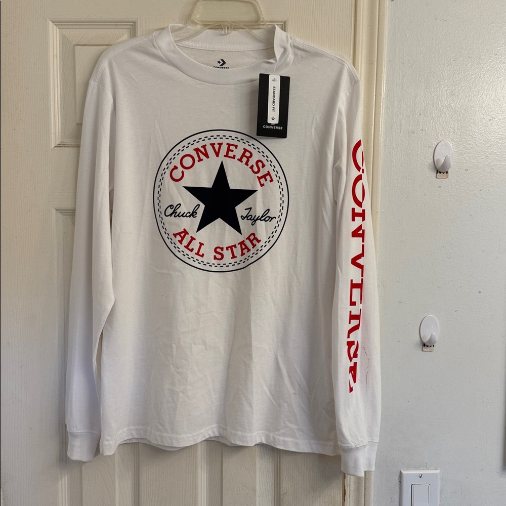 Converse Men's Long-sleeved Tee Shirt Top - Picture 4 of 9